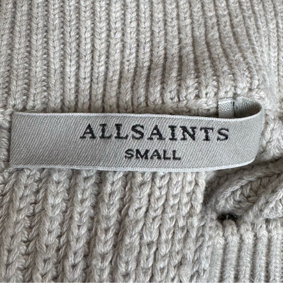 All Saints East Knit Midi Dress in Stone Tan Small - Picture 10 of 10